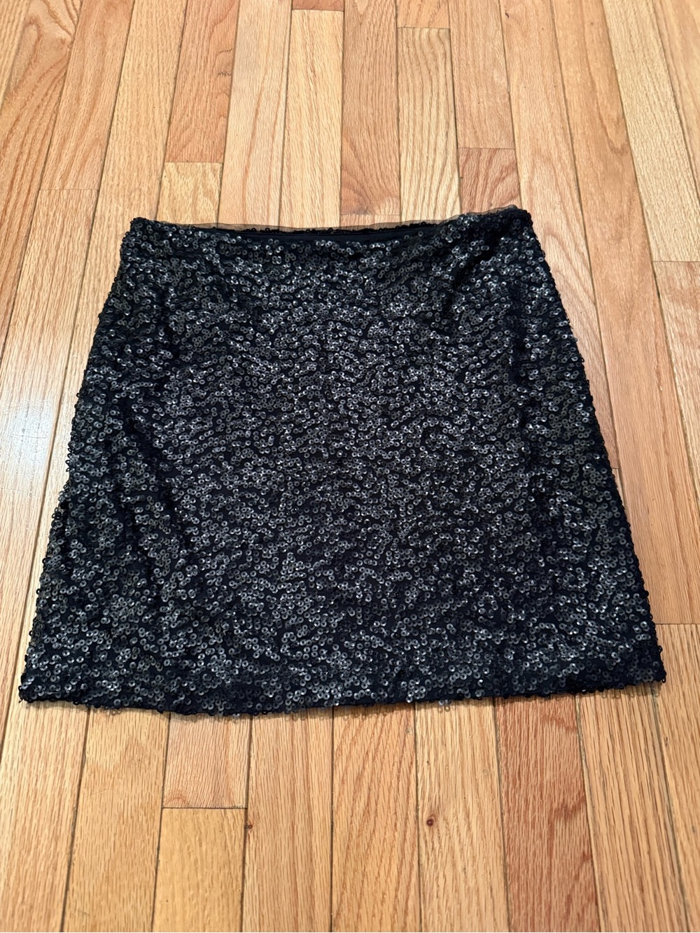 Bisou Bisou Black Sequin Mini Skirt Size XS cocktail party rave